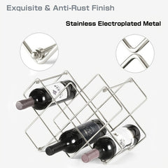 10 Bottle Metal Countertop Wine Rack Holder