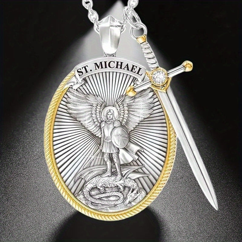 St. Michael Archangel Pendant Necklace Amulet Jewelry