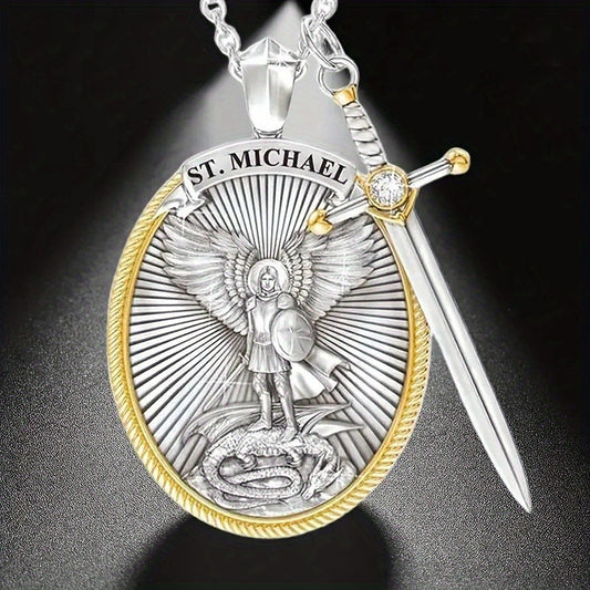 St. Michael Archangel Pendant Necklace Amulet Jewelry