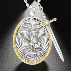St. Michael Archangel Pendant Necklace Amulet Jewelry