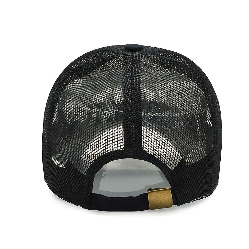 Hollow Out Brim Baseball Cap Summer Mesh Visor Cap for Hiking