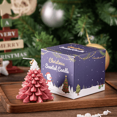 Christmas Tree Aromatherapy Candle Cedar Decorated Long Lasting Aromatherapy