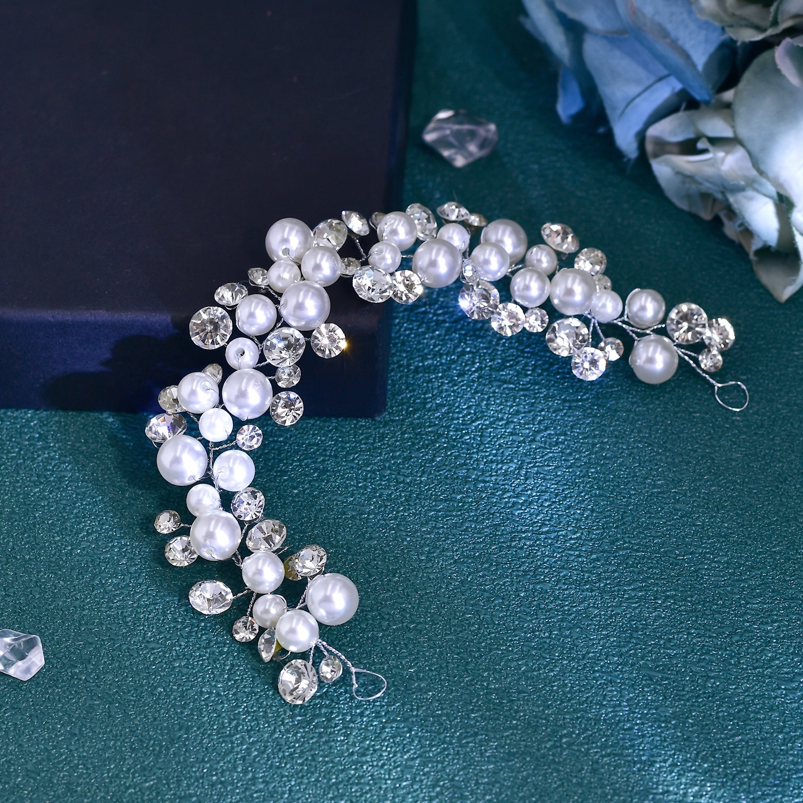 Pearl & Rhinestone Bridal Headband for Weddings