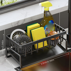 Kitchen Dishcloth Rack Sink Drain Basket Soap Holder Brush Rack