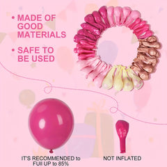 131pcs Pink Red Balloon Set For Party Decor