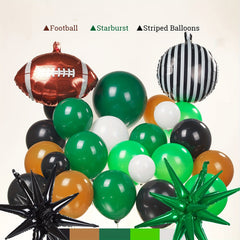 Football Party Balloon Garland Kit with Foil Balloons - Sunday Touchdown Decor