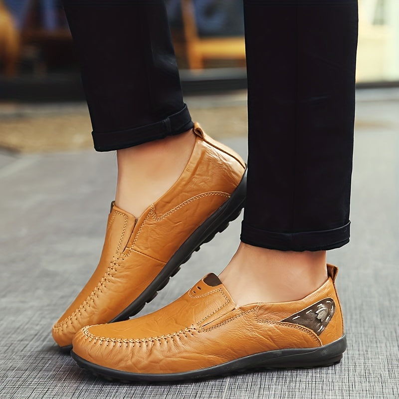 Men's Casual Formal Slip On PU Shoes Driving Shoes With Breathable Sole