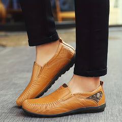 Men's Casual Formal Slip On PU Shoes Driving Shoes With Breathable Sole