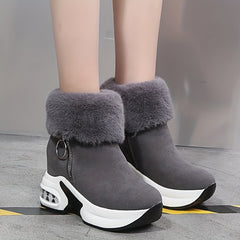 Women's Plush Lined Platform Short Boots