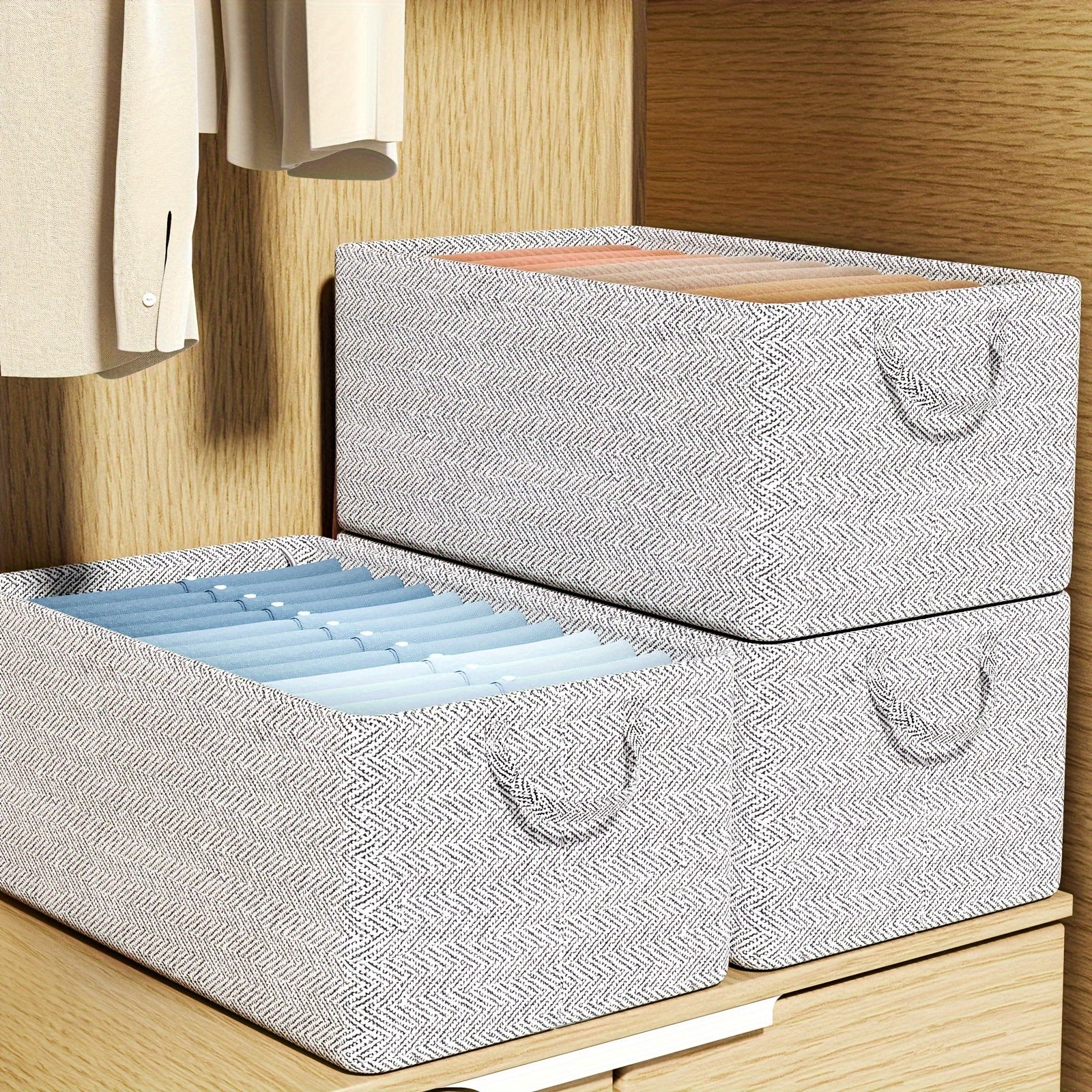 Large Capacity Storage Basket with High Handle Non-woven Fabric Storage Box