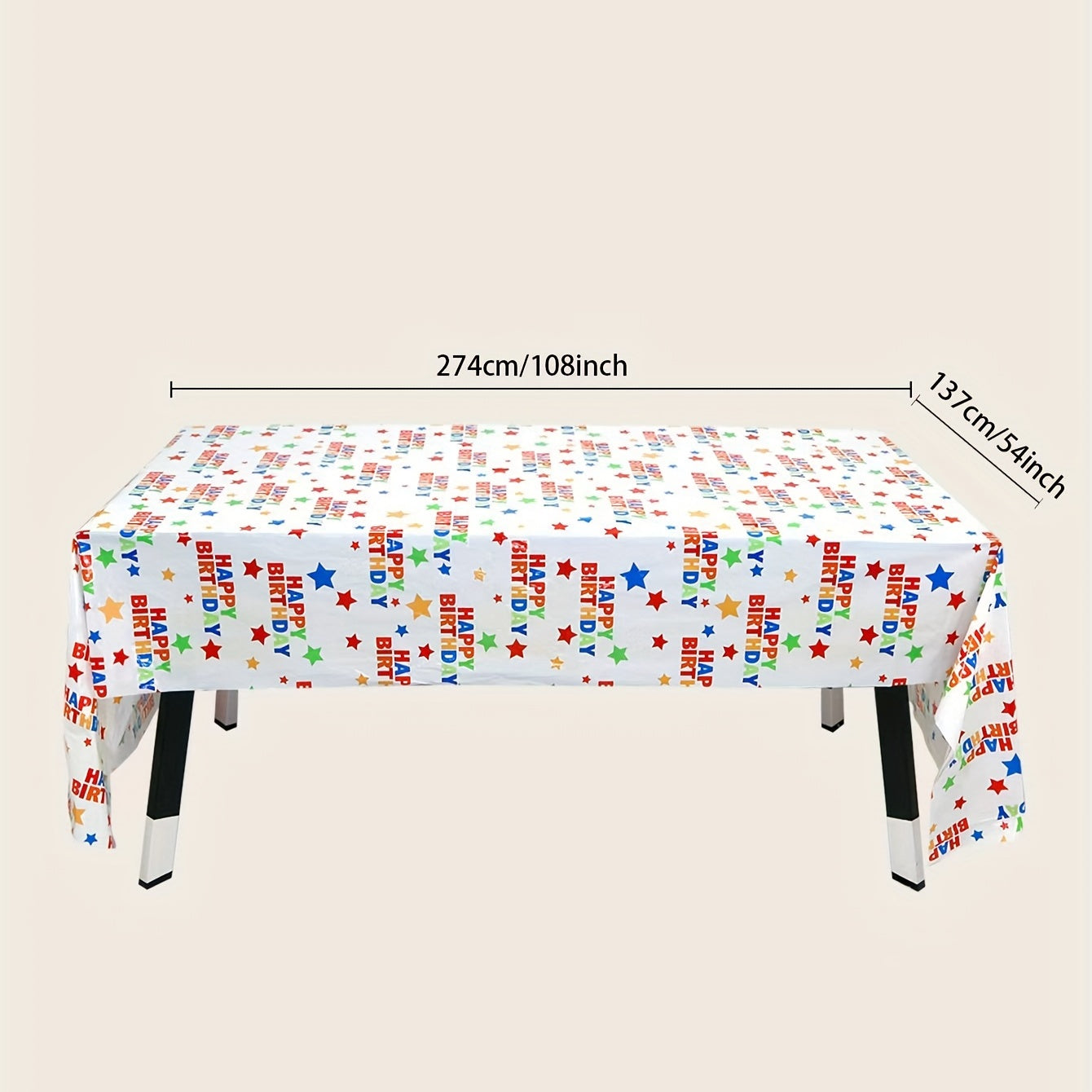 Star Style Event Party Birthday Tablecloth Peva Waterproof 137x274cm