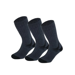 3pcs Men's Outdoor Wool Socks - Shock Absorbing & Warm for Running Skiing