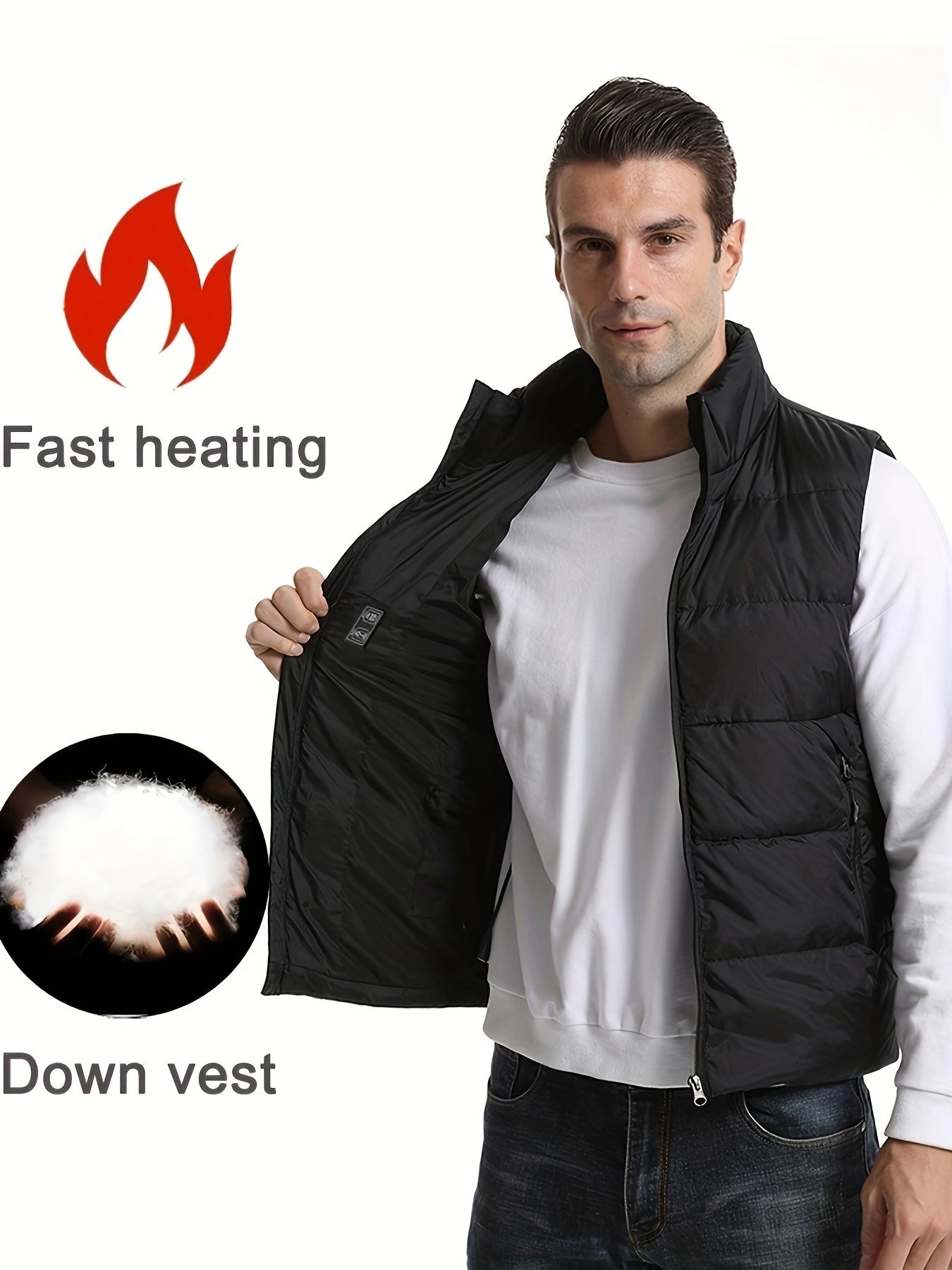 Men's Smart Heating Vest Warm Outdoor Vest Winter Clothing