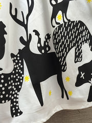 Girls' Farm Animal Cartoon Long Sleeve Cotton Dress