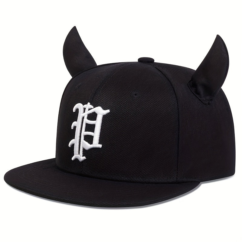 Gothic Monster Ear Baseball Cap Letter Embroidery Snapback Hat