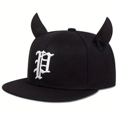 Gothic Monster Ear Baseball Cap Letter Embroidery Snapback Hat