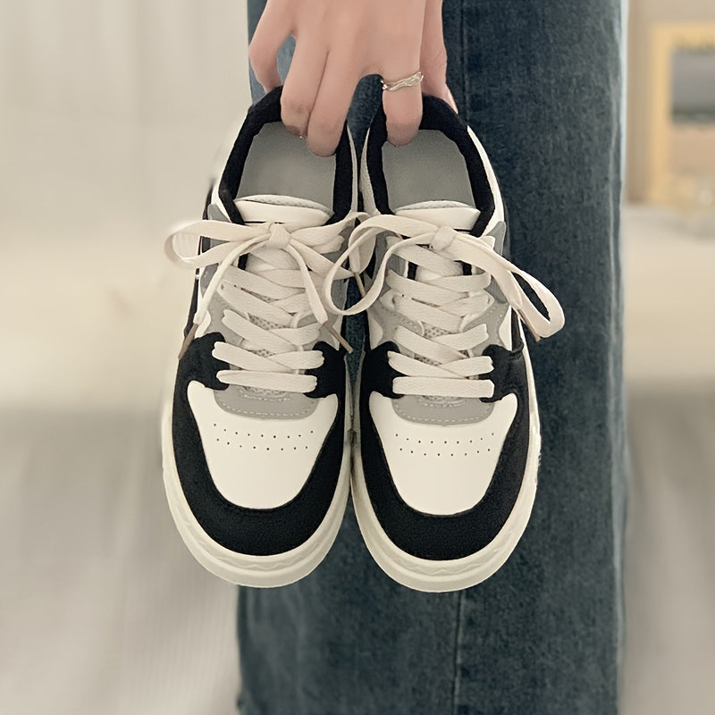 Women's Platform Skate Shoes Lace-up Comfort Flats