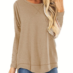 Women's Casual Long Sleeve Crew Neck Sweatshirt