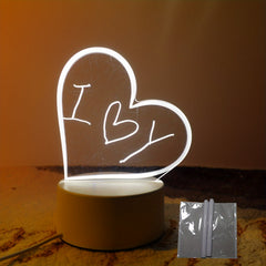 Personalized DIY Message Board Night Light USB Powered Table Lamp