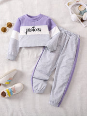 Girls Princess Long Sleeve Sweatshirt & Sweatpants