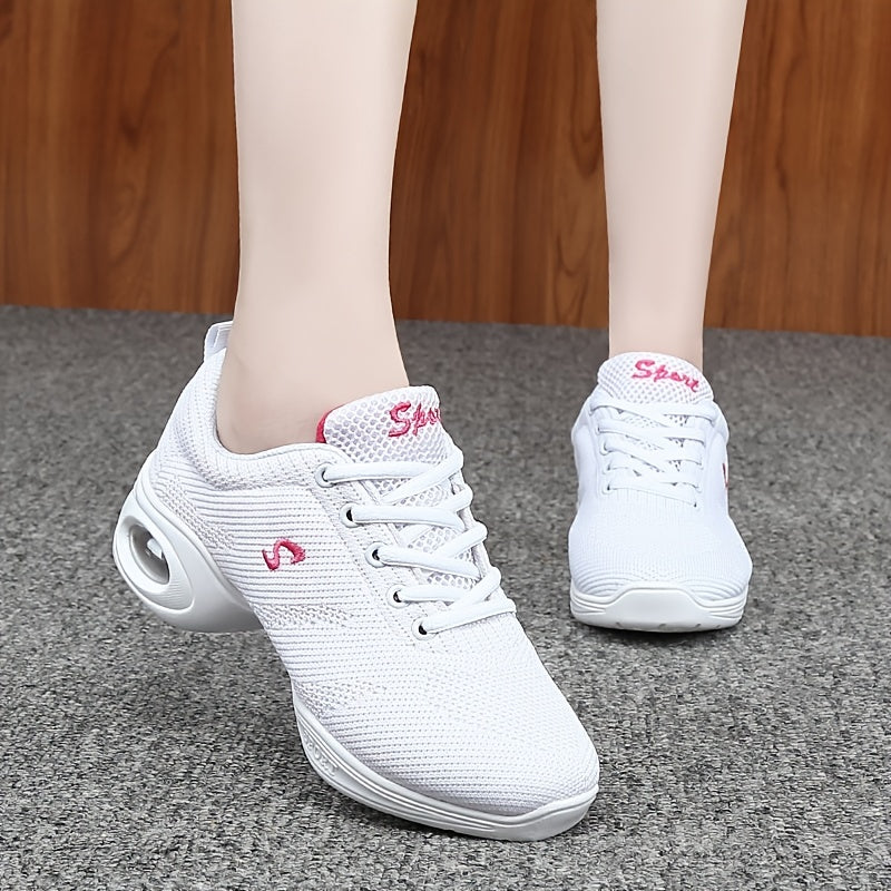 Arch Support Mesh Dance Shoes Non Slip Comfortable Air Cushion Shock Absorption