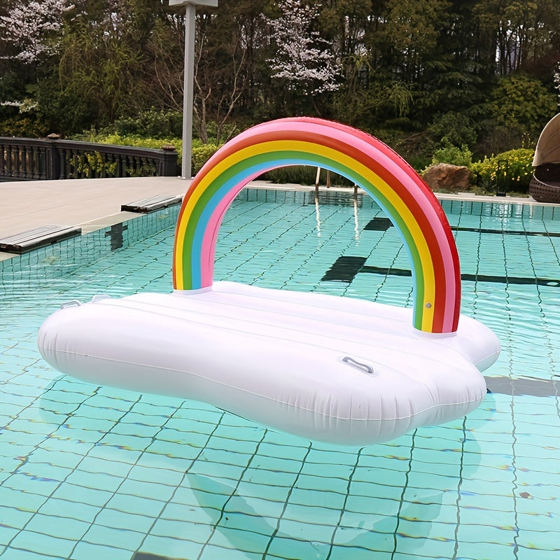 Inflatable Rainbow Floating Bed