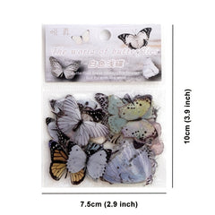 40pcs Waterproof Butterfly Stickers for DIY Journals Scrapbook