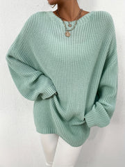Versatile Knit Sweater Casual Crew Neck Long Sleeve Women's Clothing