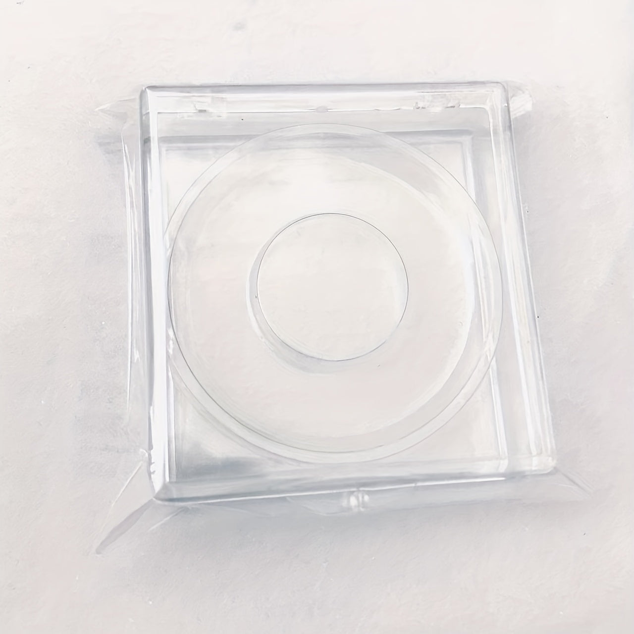 Square Clear False Eyelash Plastic Box, Reusable Case for 1 Pair Lashes