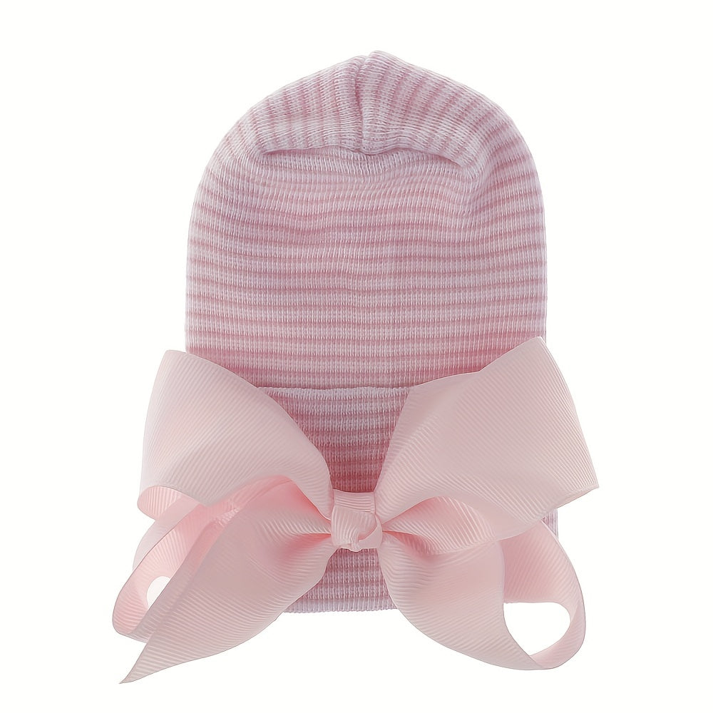 Double Layer Baby Hat With Bow - Men Women
