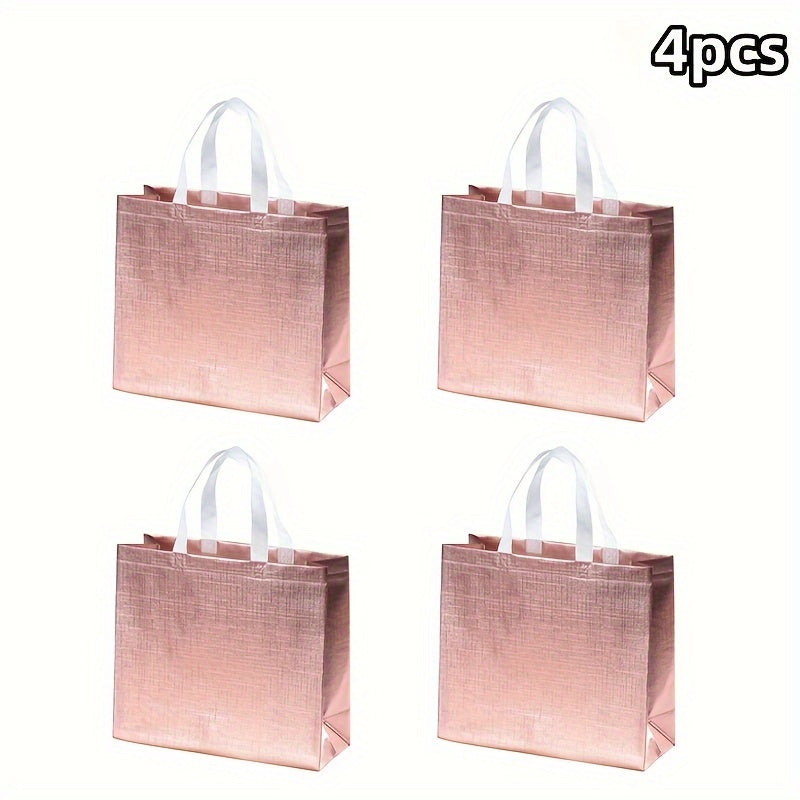 4pcs Non-woven Laminated Gift Bags for Holidays & Events