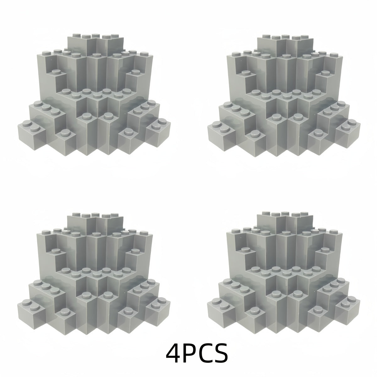 IDEAMOC 4pcs Mountains Building Blocks Set Creative & Educational DIY Toy