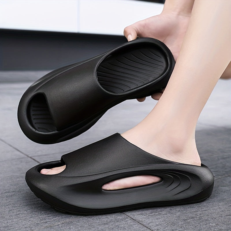 Men's Platform Slides Non Slip Slippers Open Toe Shoes Indoor Outdoor Beach