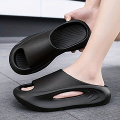 Men's Platform Slides Non Slip Slippers Open Toe Shoes Indoor Outdoor Beach