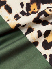 Women's Plus Leopard Print Long Sleeve Top & Pants Set