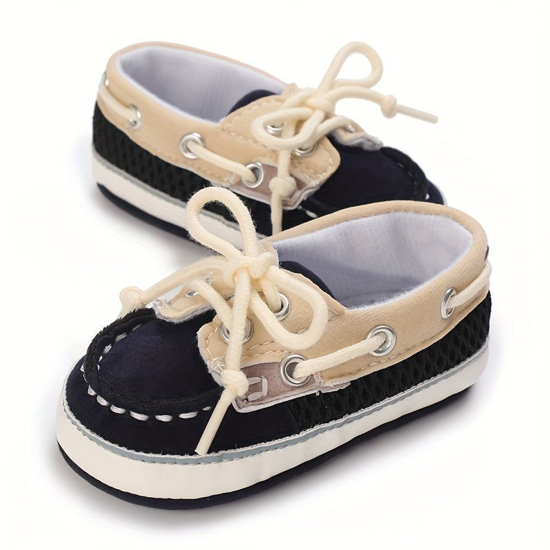 Baby Boys Lace Up Walking Shoes Lightweight Non slip Loafers