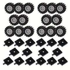 Small Particle Traffic Tire Wheel Assembly Toy City Road Street Scene