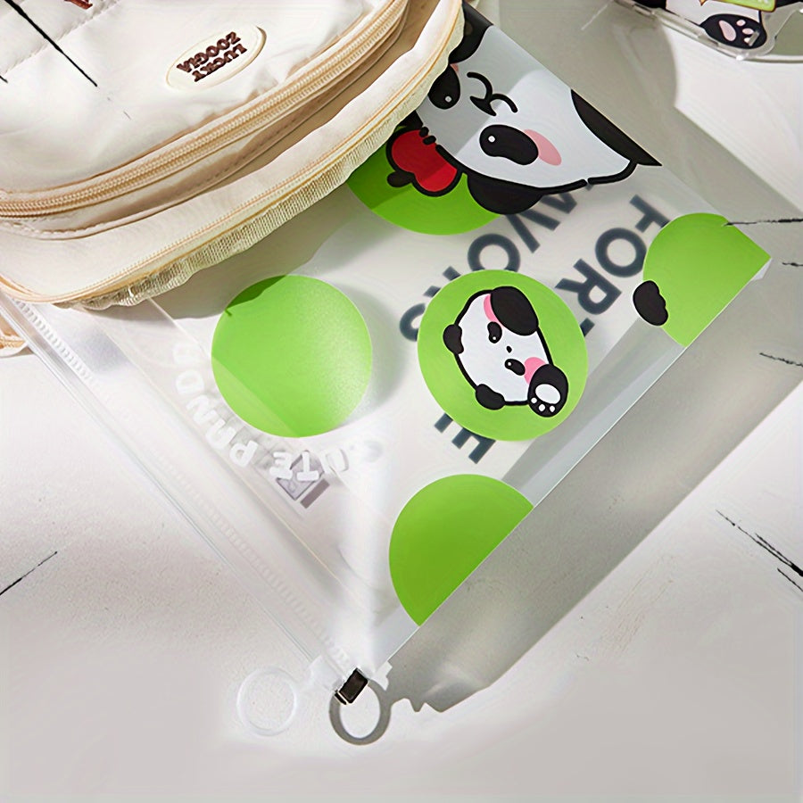 1pc Panda Style Office Document Bag A4 File Bag Large Capacity File Storage Bag