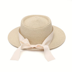 Paper Woven Ribbon Sun Hat for Beach Holiday Travel