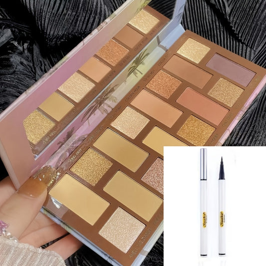 16-Color Beginner Eyeshadow Palette Pearly Matte Finish