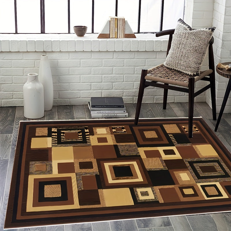Nordic Chocolate Large Carpet Area Rug Machine Washable Non Slip Backing
