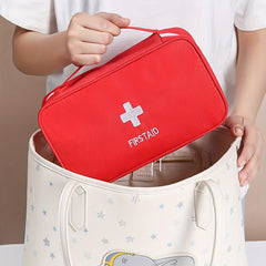Nylon Waterproof Medicine Bag Red Mesh Zipper Handle