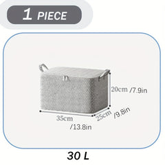 Large Clothes Storage Bin With Lid Folding Closet Organizer Bag