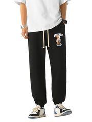 Skeleton Bear Drawstring Sweatpants Loose Jogger Pants