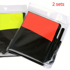 4pcs Soccer Referee Cards Red Yellow Football Match Essential Tool
