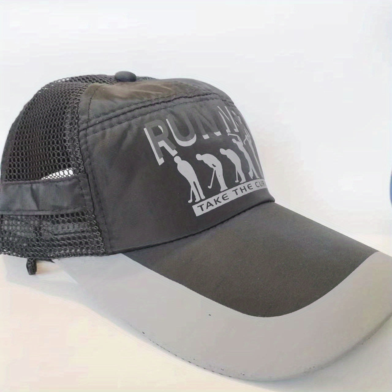 Men's Mesh Baseball Cap Sun Protection Brim Sunshade Hat Outdoor Sports