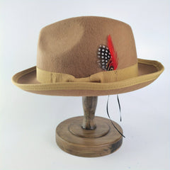 British Tweed Hat Mens Autumn Winter Retro French Hat Flat Brim Jazz Hat