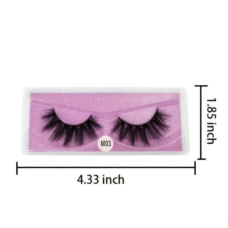 30 Pairs Natural Look 3D Mink Lashes Fluffy Wispy Glittery False Eyelashes