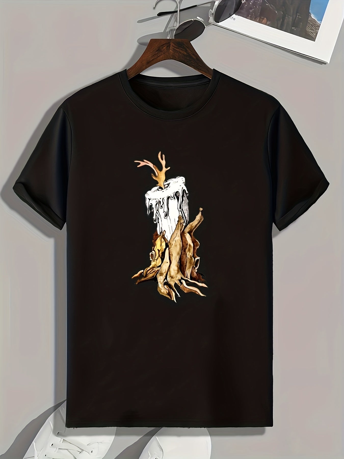 Dead Tree Print Men's Graphic T shirt Casual Comfy Tees For Summer Mens Clothing