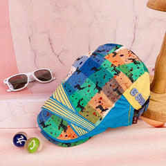 Kids Adjustable Peaked Cap w/ Graffiti Pony for Outdoor Sport